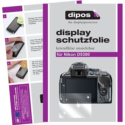 6x Schutzfolie für Nikon D5300 klar Displayschutzfolie Crystalclear glänzend