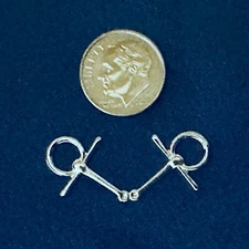 Traditional 1:9 Model Horse Scale STABLE/TACK ROOM BIT DECORATION - Silver-toned