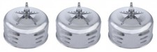 Set 3 Chrome Louvered Air Cleaner 2 58 Mushroom Style W 3 Bar Spinner Nut