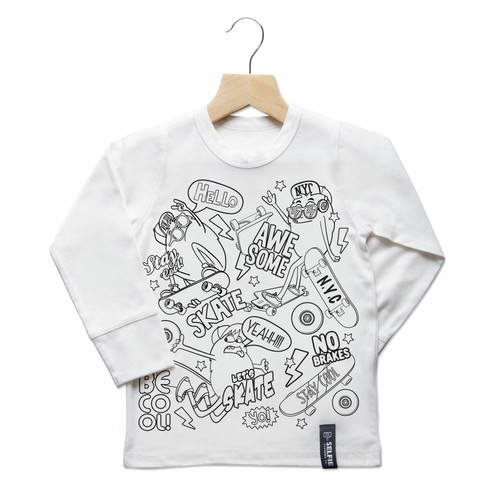 Skate & Scoot Farbe in Top mit Stoffstiften Kinder Skateboarding Basteln - Bild 2 von 3
