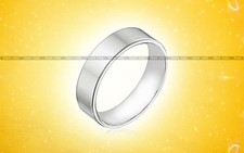 Silver Plain 925 Purity Broad Flat Band Handmade Astrology Ring Aus Size B