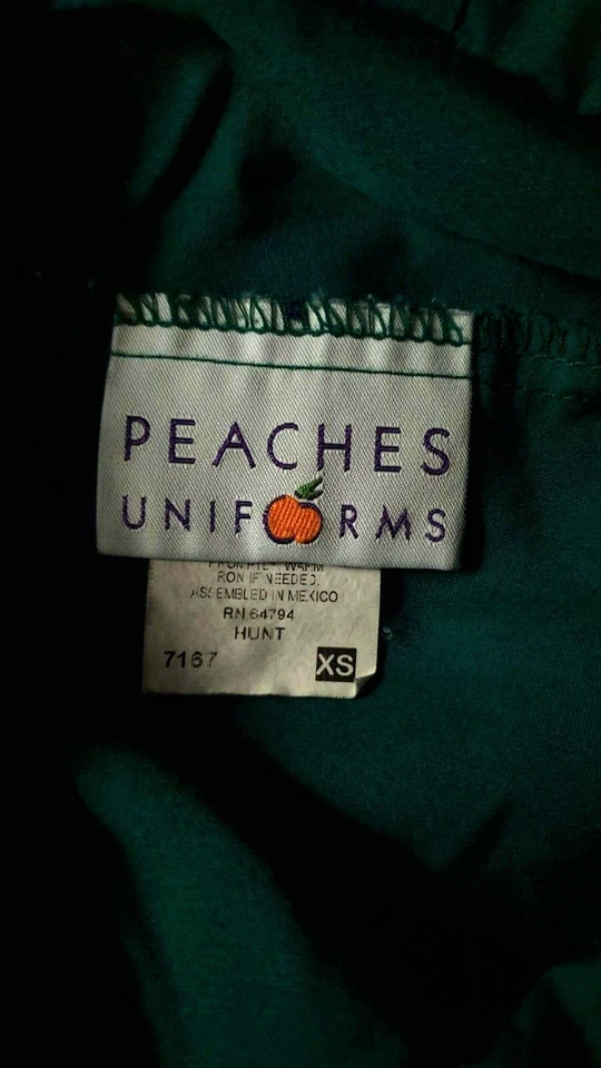 Pantalones exfoliantes Peaches Hunter verdes con cordón elástico para mujer talla XS 28+W 29L Foto 4 de 4