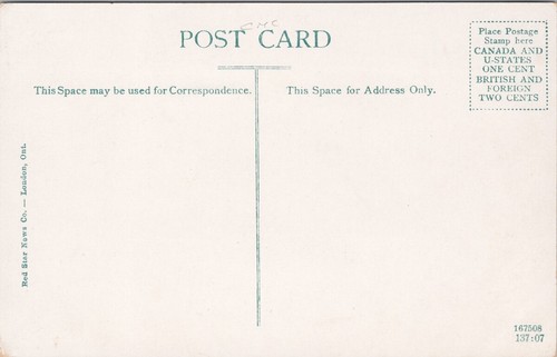 Station Springbank Park London Ontario ON Unused Red Star News Postcard H37 - Bild 2 von 2