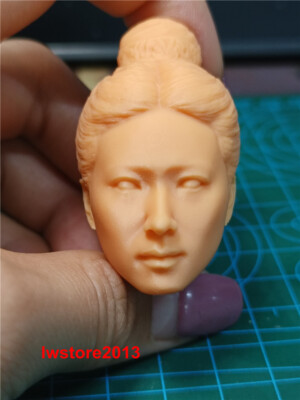 1:12 Wan Qian Beauty Head Sculpt Carved For 6'' Female Action Figure Body Toys