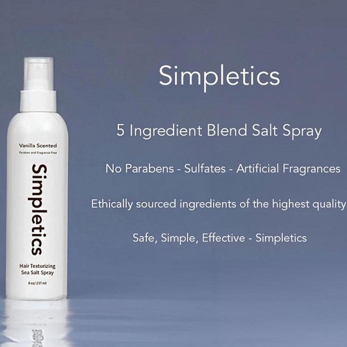 Simpletics Meersalz Spray, texturierendes Vanille Meersalz Spray Haarpflege Styli. - Bild 8 von 12