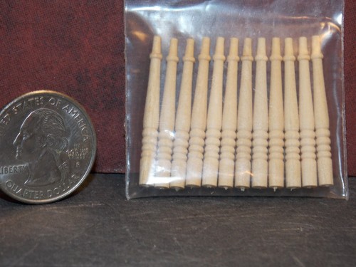 Dollhouse Miniature Porch Spindles #7090 1:24 half scale B245 Dollys Gallery - Picture 2 of 3