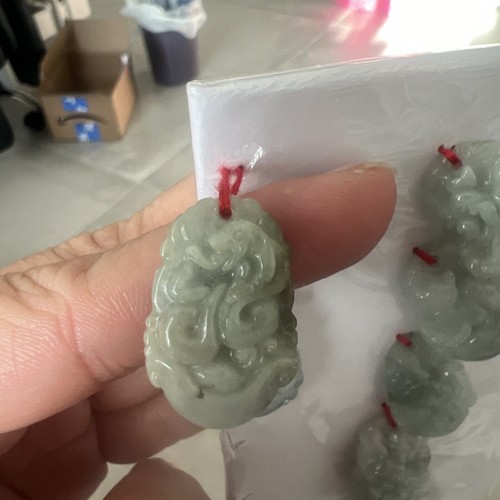 Year Of Snake Chinese Zodiac Natural Jade Green Jadeite Pendant - Picture 4 of 5
