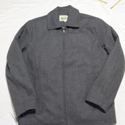 Men's Domini International Wool Blend Coat Full Zip Size Small