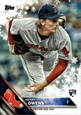 2016 Topps Holiday Henry Owens #HMW126 Boston Red Sox