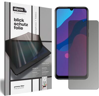 Huawei Enjoy 10e Blickschutzfolie matt Schutzfolie Folie Display Schutz dipos