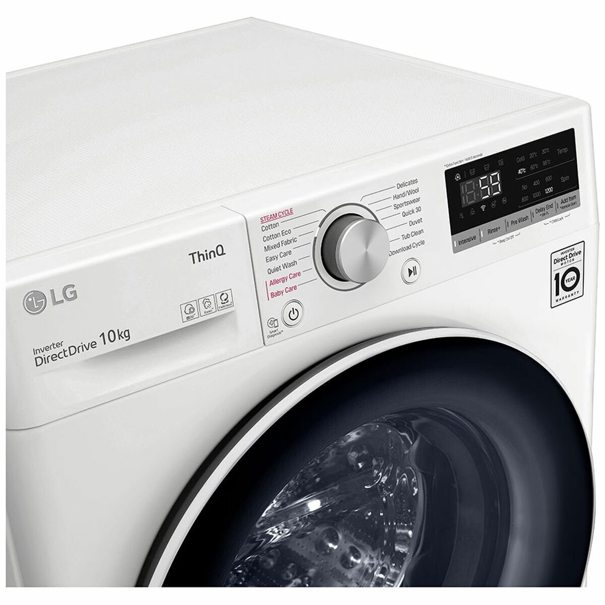 LG WV51410W 10kg Front Load Washing Machine with Steam for sale online