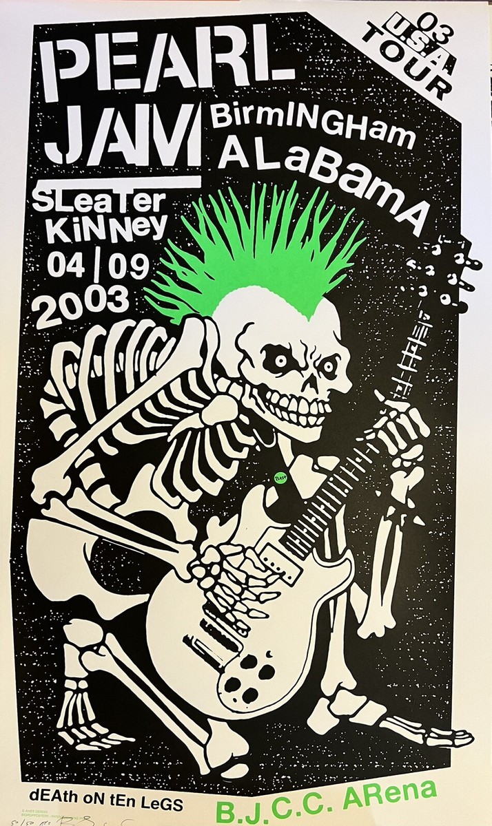 Pearl Jam / Tour 2003 ポスター（ポスターフレーム付） Pearl Jam Poster 2003 Tour Columbus Ohio Ames Bros 12.5