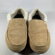 Women's OluKai Ku'una Moccasin Shearling Slipper Golden Sand 20428-GSGS Sz 7