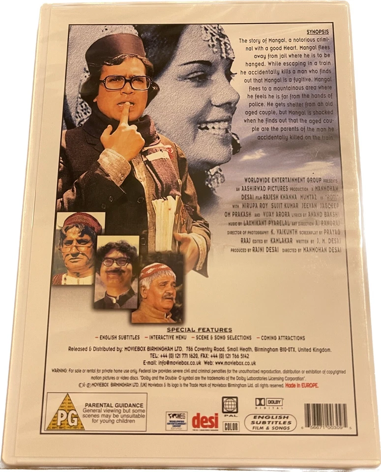 Roti- DVD movie- hindi, Bollywood, foreign, ( good criminal, love, comedy ) - Image 4 of 4