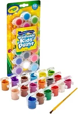 Crayola Washable Kids Paint Set & Paintbrush, Painting Supplies 18 Count 54-0125