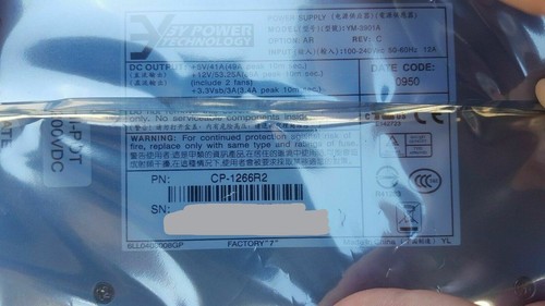 3Y YM-3901A 855W Hot Swap CP-1266R2 NetApp FAS2050 UR - Picture 4 of 4