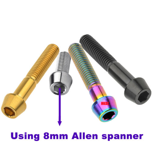 M10 Conical Allen Titanium Bolts 20mm~100mm Taper Inner Hex Cone Head Ti Screws - Picture 3 of 24