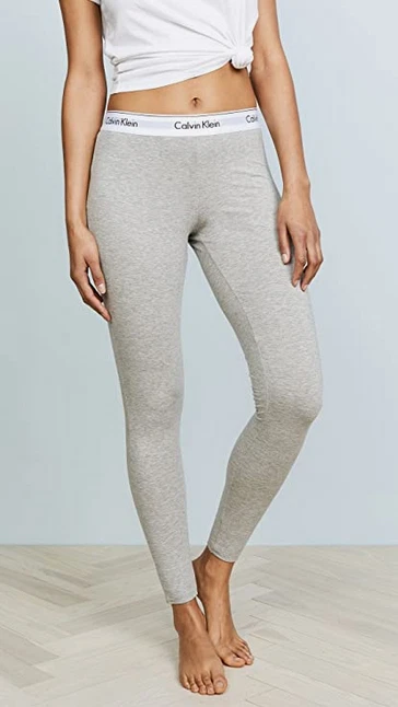 Calvin Klein Women s Modern Cotton Stretch Tight Legging Gray Heather Size L
