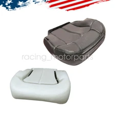 Driver Bottom Leather Seat Cover & Foam Pad For 99-02 Chevy Silverado Dark Gray