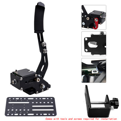 PC USB Handbrake with Fixing Clip and Plate for G27 G29 G920 G923 T500 T300