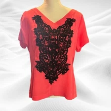 Nanette Lepore Snowcone Top in Tulip pink  Lace 100% SILK MSRP $228 Large