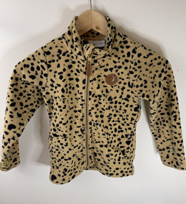 Mini Rodini Leopard Fleece Jacket , 104-110 Cm ( Equivalent 3-5)