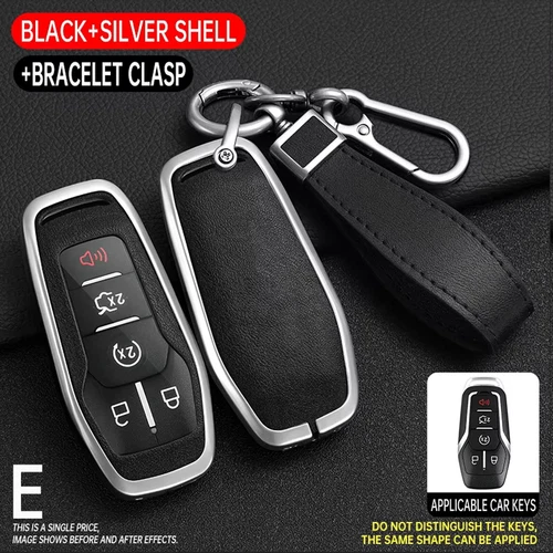 Funda Carcasa Llavero Mando a Distancia Coche Aleación Cuero Para Ford Mustang F-150 EXPLORER Zinc - Imagen 37 de 40
