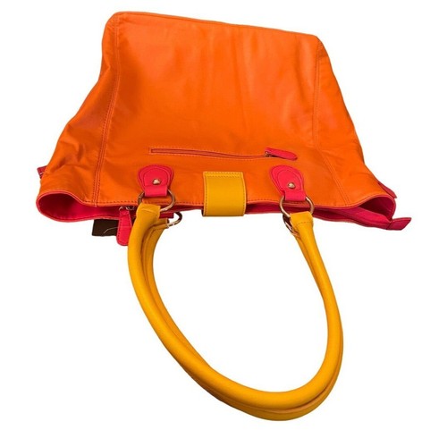 Apt 9 große Handtasche Reißverschluss & magnetischer Verschluss Außentaschen orange neu mit Etikett - Bild 11 von 12