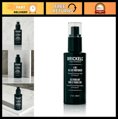 6-in-1 Gel Face Moisturizer for Men, Natural & Organic, Unscented, 1.7 oz