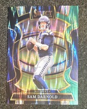 SAM DARNOLD 2025 Panini Select 🏈 CONCOURSE BLACK GREEN PRIZM SHOCK #13👀🔥
