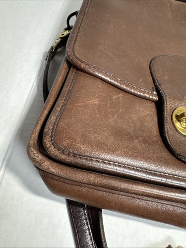Borsa a tracolla Coach vintage in pelle marrone stazione senza borsa fob made in USA fine anni 80? - Foto 12 di 24