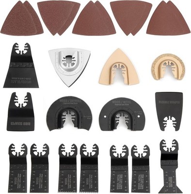 25-Piece Oscillating Multitool Accessories Quick Release Saw Blades