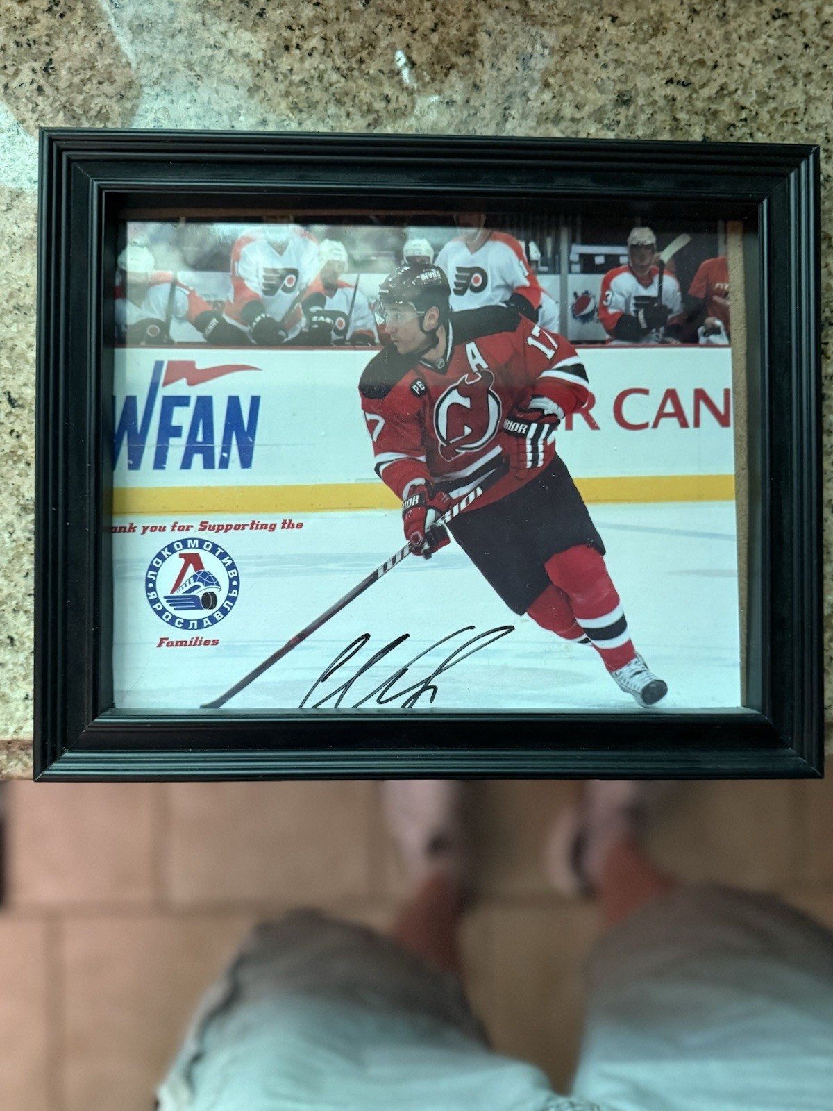 NJ Devils Ilya Kovalchuk #17 Signed Bundle Commemorative Lokomotiv KHL
