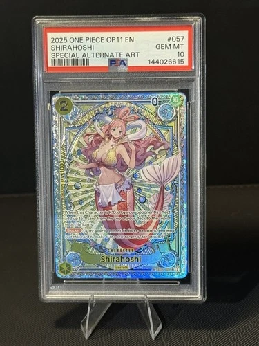 One Piece EB01-057 A Fist of Divine Speed - Shirahoshi SP Alternate Art PSA 10