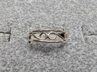 GRANDMA GRABE'S BEAUTIFUL VINTAGE STERLING SILVER OPEN BACK .79G RING SIZE 5