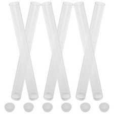 6pcs Transparent Acrylic Incense Tubes Incense Sticks Barrel Storage Tubes
