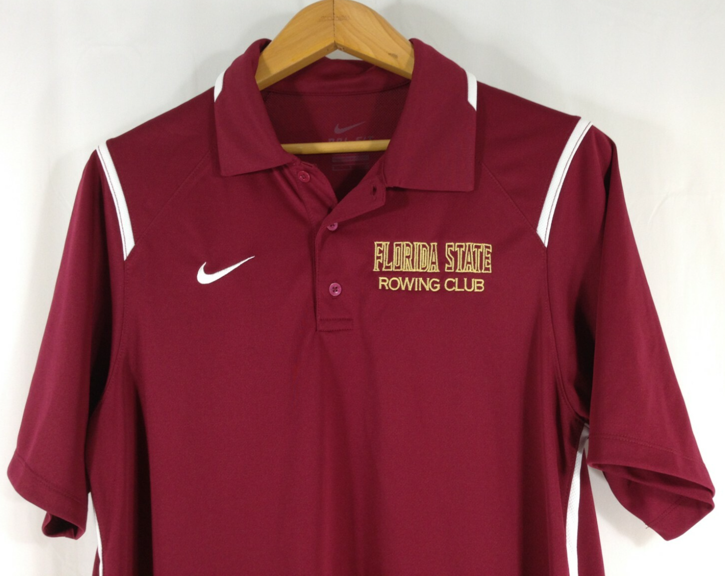 FILA Florida State Rowing Club Seminoles FSU Nike Dri Fit Polo Shirt Granato Oro S