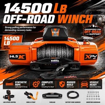 X-BULL Winch 14500lbs 13500lbs 12000lbs 12V Wireless Remote Truck Jeep 4WD 4X4