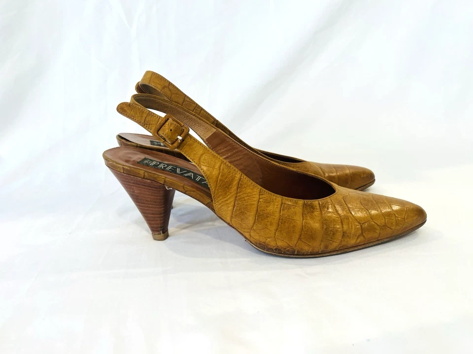 Zapatos de salón Prevata para mujer Vero Cuoio de cuero marrón 8,5 B Foto 3 de 4