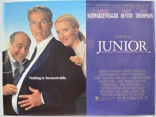 JUNIOR (1994) Original Quad Movie Poster - Arnold Schwarzenegger, Danny DeVito