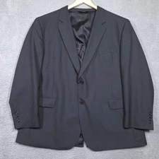 Jos A Bank Blazer Men's 50R Charcoal 100% Wool 2-Button Vented Coat Jacket READ