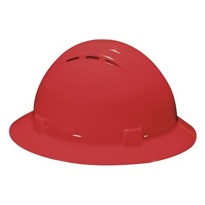 ERB SAFETY 19434 Hard Hat,Type 1, Class C,Ratchet,Red 53EA74