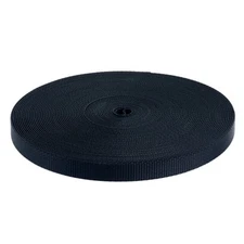 5/8 Inch Black Medium Weight Nylon Webbing Closeout, 10 Yards