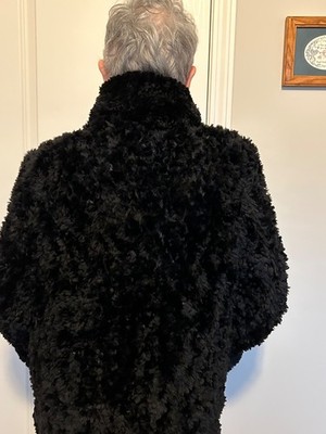 Paula Lishman ビーバー毛皮ジャケット サイズF*MD828 Black Paula Lishman Beaver Knit Fur jacket , size medium | eBay