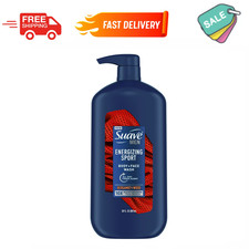 Suave Men Body  Face Wash, Energizing Sport, Bergamot  Wood, 30 oz - Free Ship