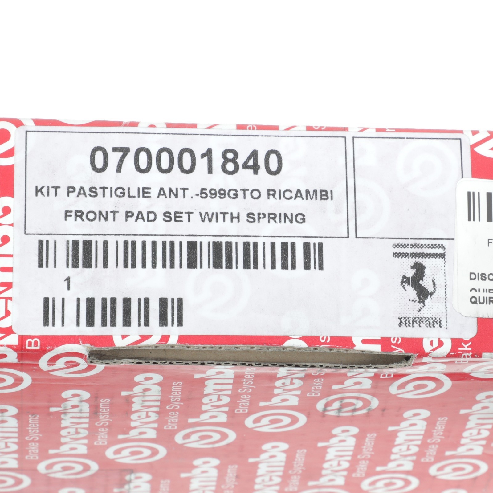 Ferrari 599 GTO Front Brake pad sets Set P/N 70001840