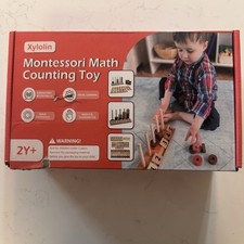 Montessori Math Counting Toy Wooden Number Tiles Ring Blocks 35 40
