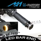 For Yamaha MT-09 TRACER 15-20 19 18 17 Black Bar Ends Yellow LED Indicator Light