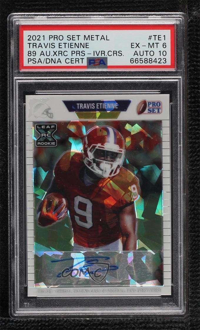 2021 Leaf Pro Set Metal Ivory Crystals /2 Travis Etienne Rookie Auto RC 0i1b