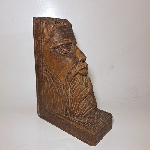 Vintage Hand Carved Wood Folk Art Old Man with Beard FREE SHIPPING | eBay